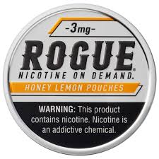 rogue nicotine pouch - honey lemon 3mg